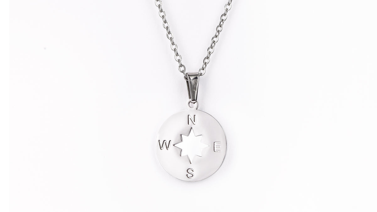 Compass Necklace "Road Trip"