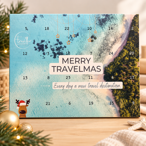 Adventskalender für Reisende mit 24 gravierten Charms